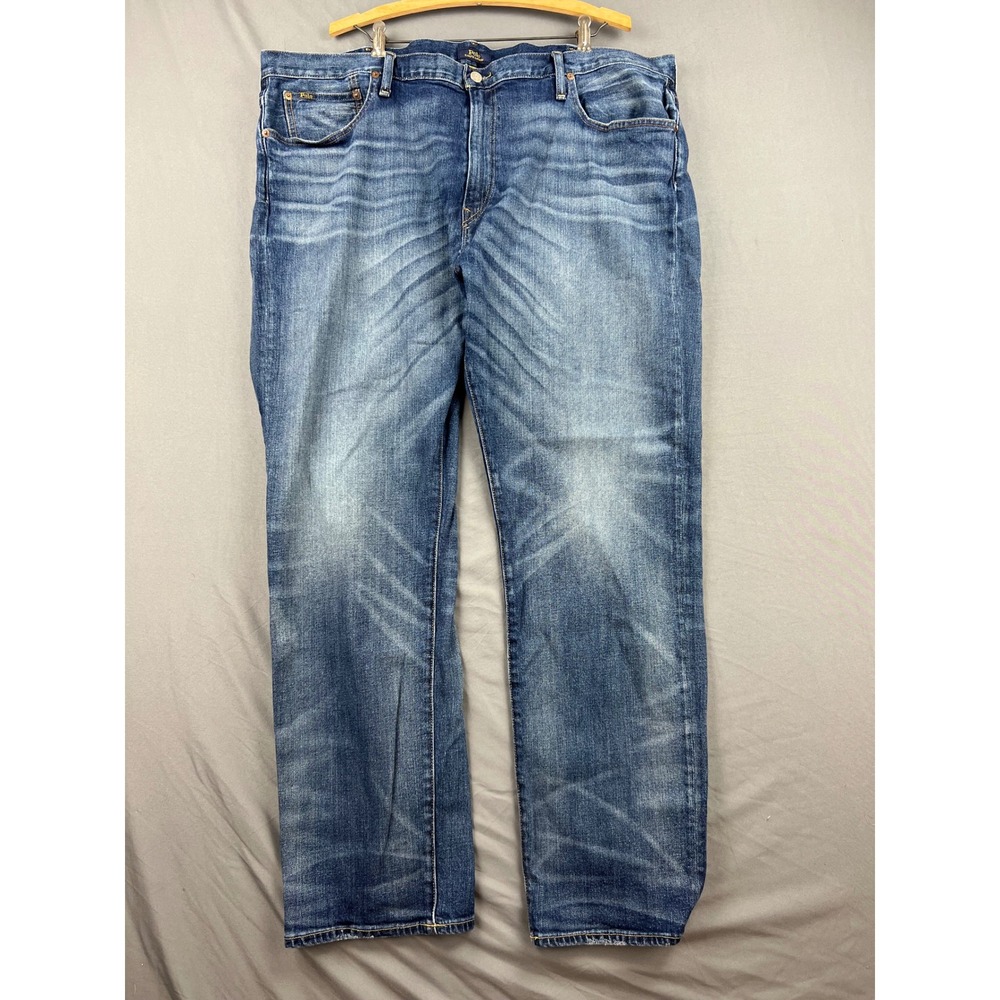 Polo Ralph Lauren Jeans Mens 44x32 Hampton Relaxed Straight Blue Denim Good